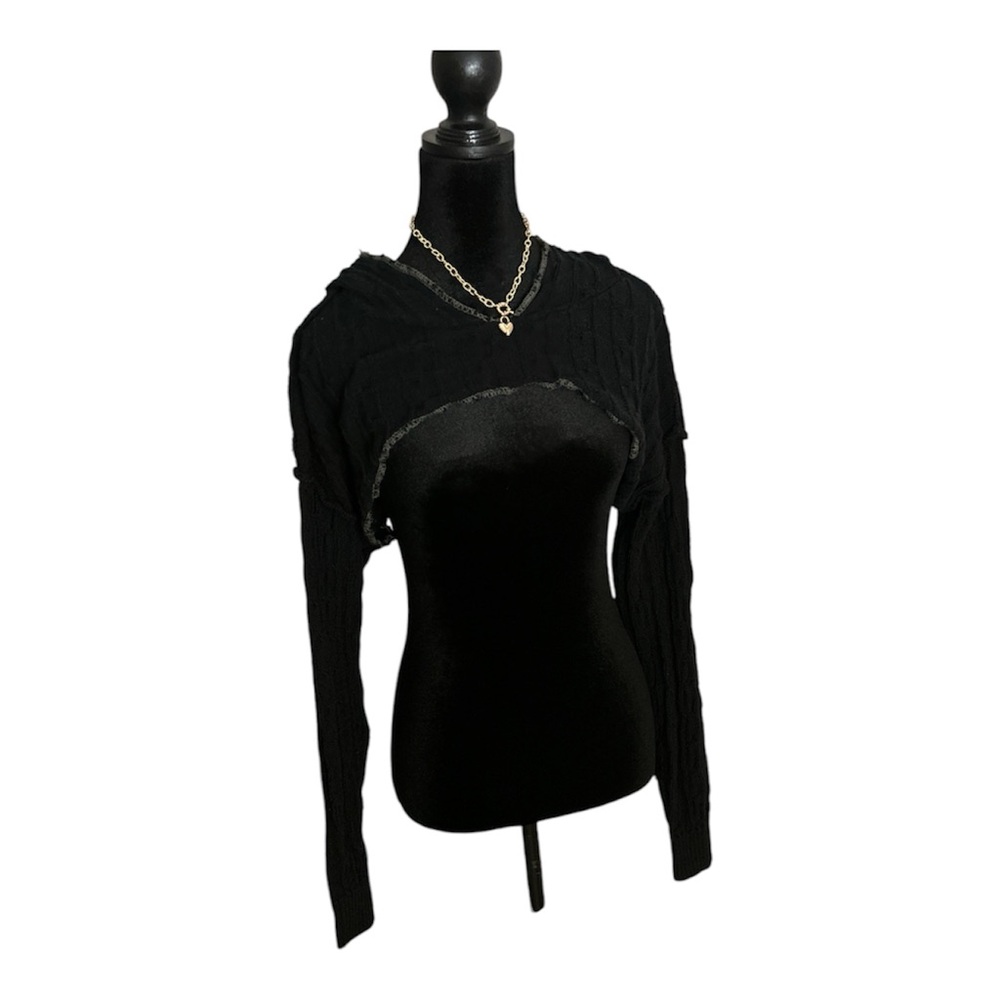 Black Cropped Sweater